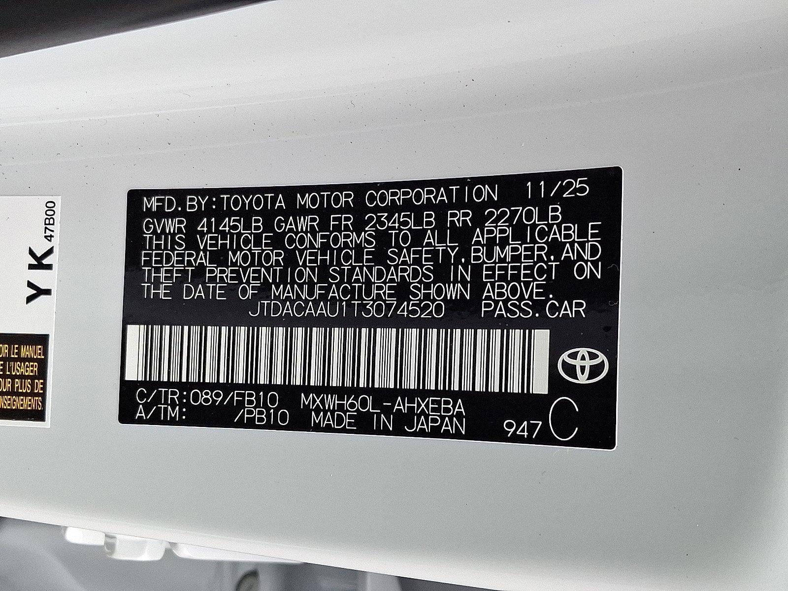 2026 Toyota Prius LE (Natl)