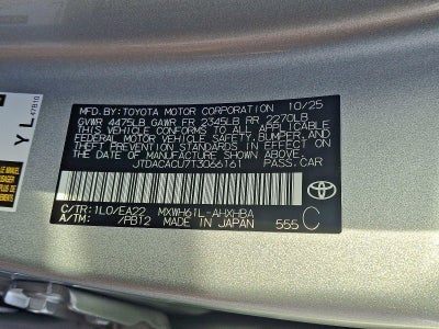 2026 Toyota Prius Plug-In Hybrid XSE Premium (Natl)