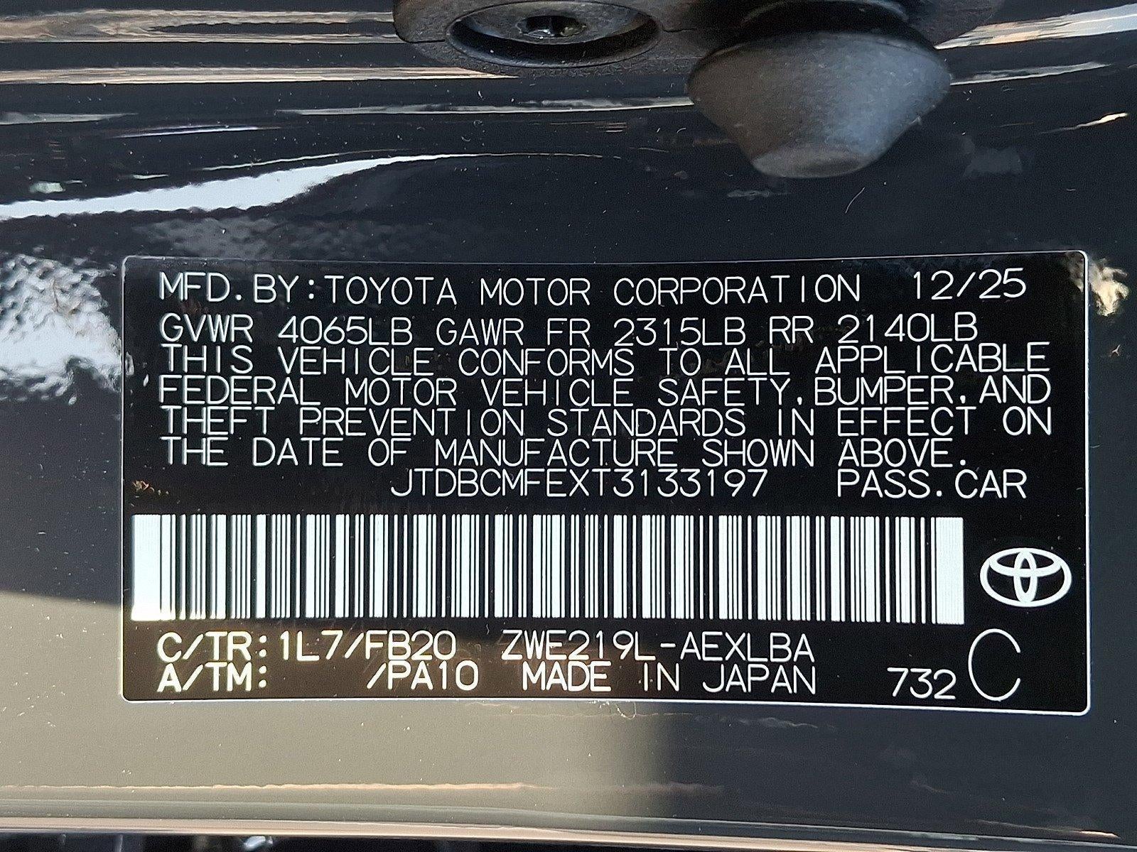 2026 Toyota Corolla Hybrid LE FWD (Natl)