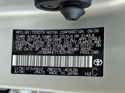 2026 Toyota Corolla Hybrid LE AWD (Natl)
