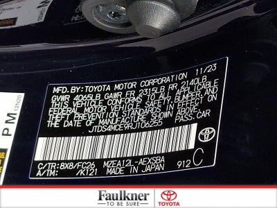 2024 Toyota Corolla SE CVT (Natl)