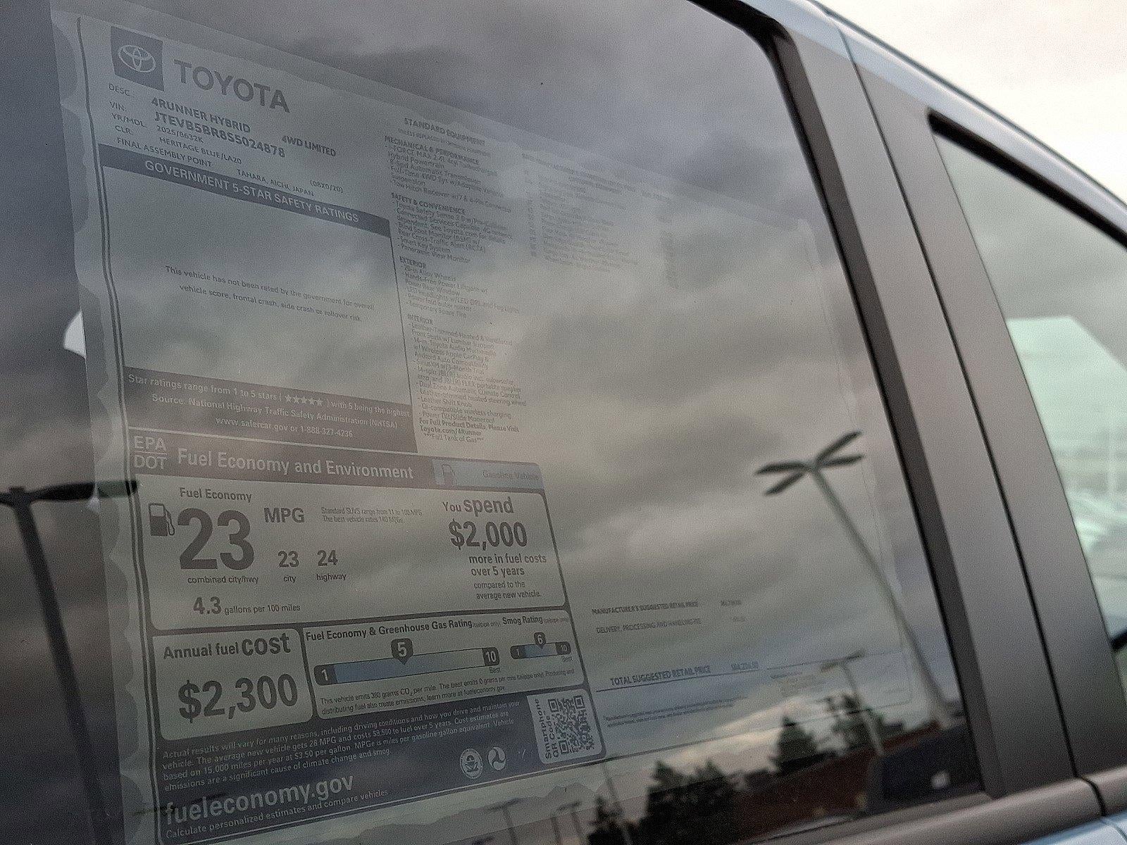 2025 Toyota 4Runner Hybrid Limited 4WD (Natl)