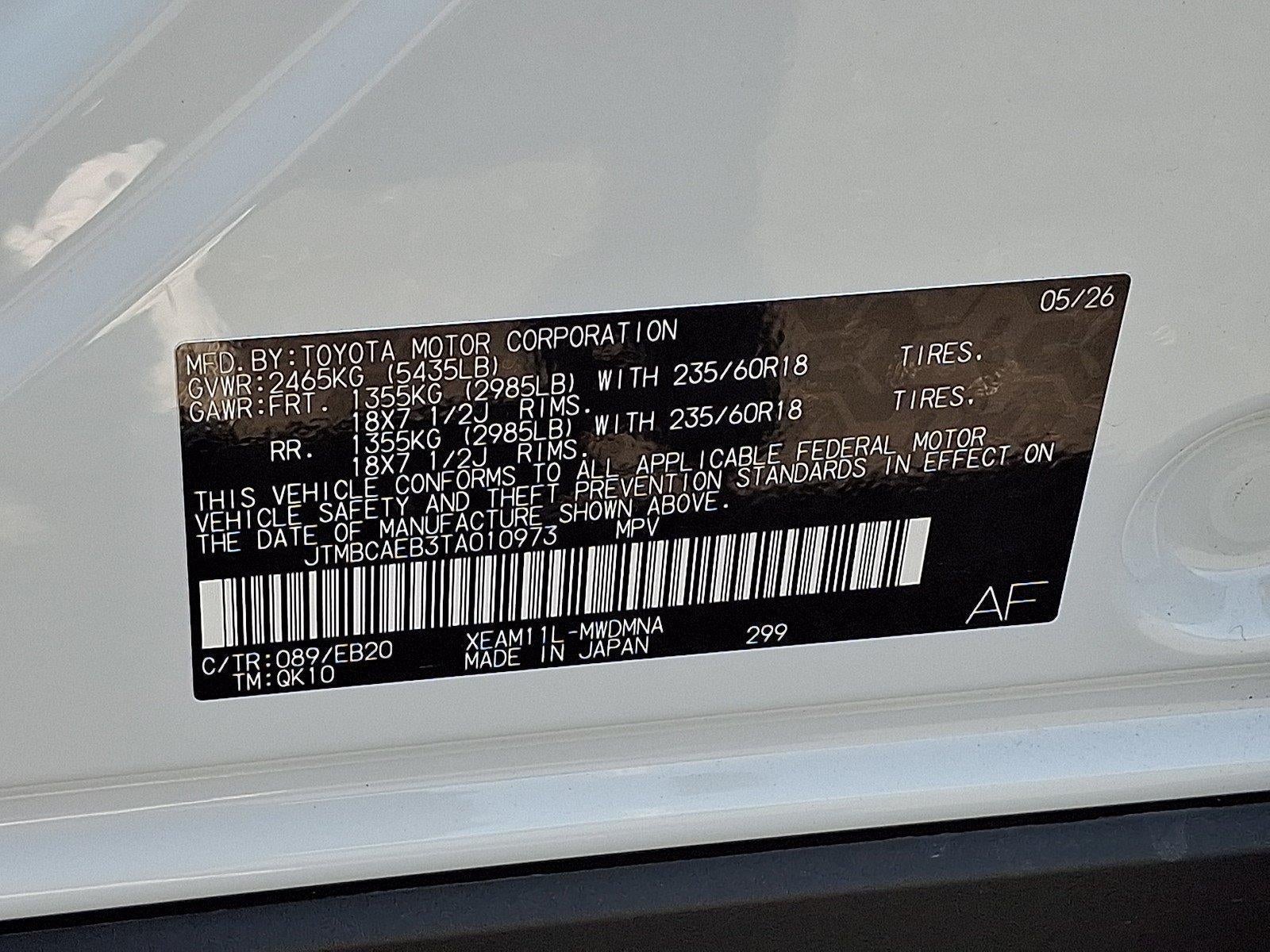2026 Toyota bZ XLE Plus FWD (Natl)