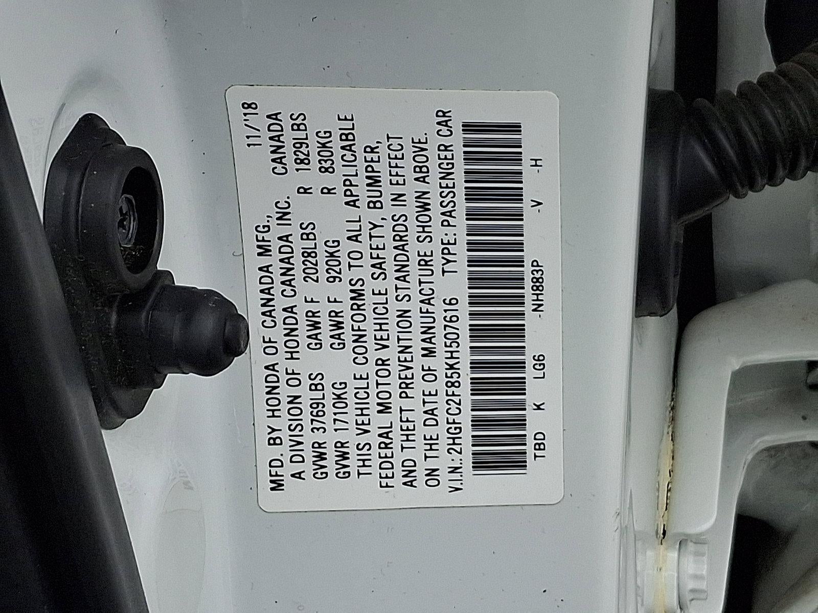 2019 Honda Civic Sedan Sport CVT