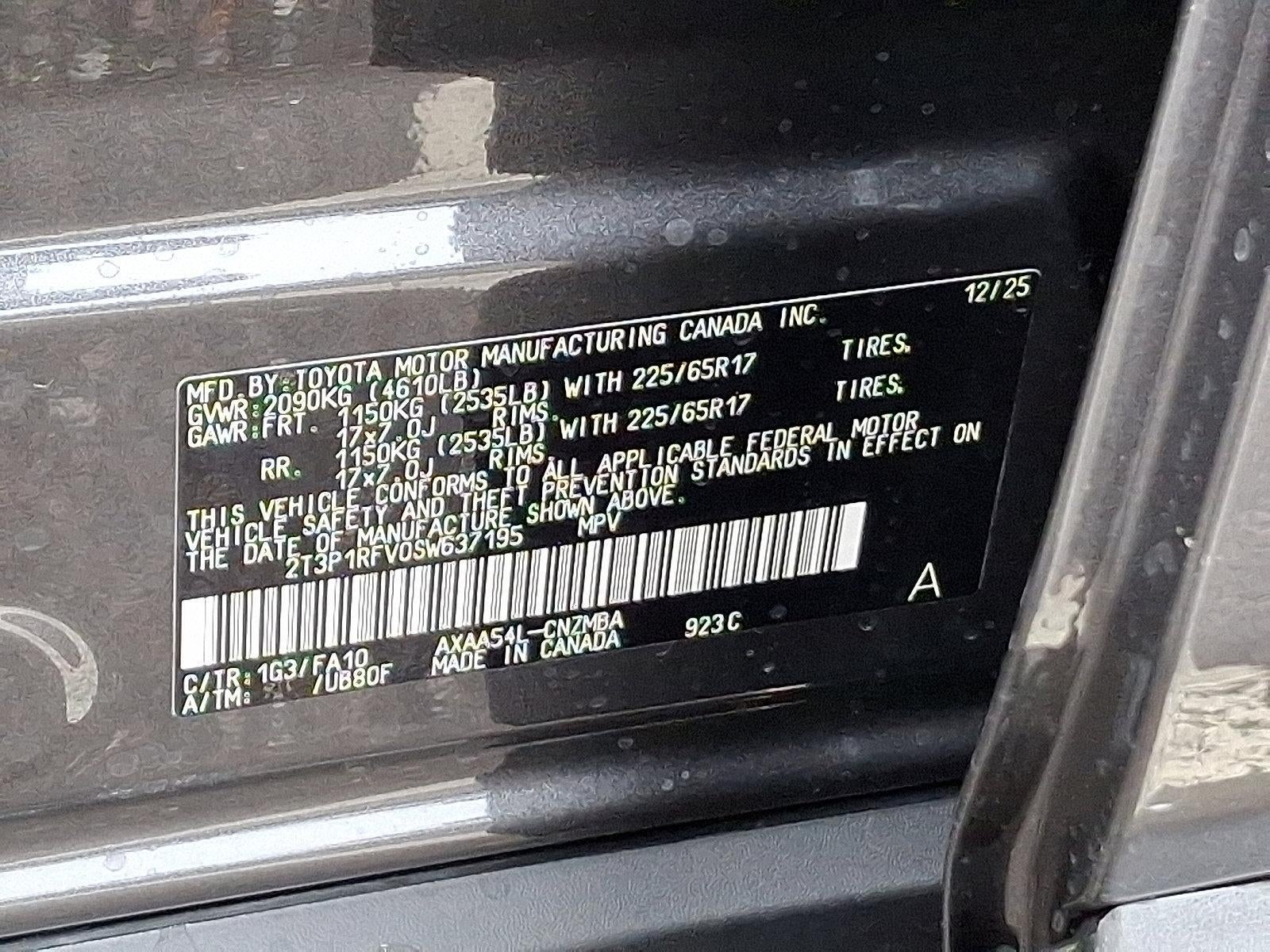 2025 Toyota RAV4 XLE AWD (Natl)