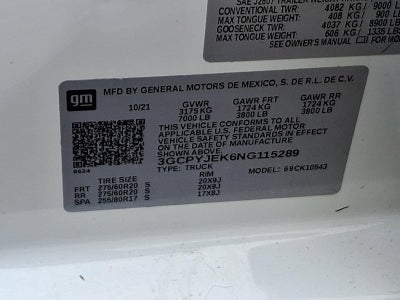 2022 Chevrolet Silverado 1500 LTD Crew Cab Short Box 4-Wheel Drive LT 2FL