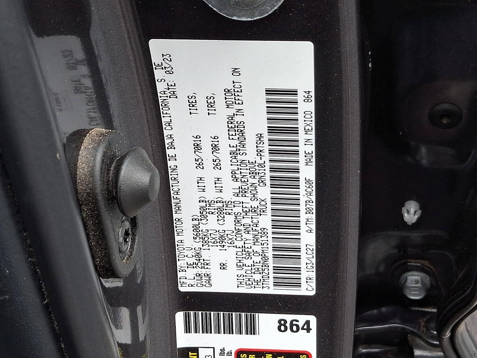 2023 Toyota Tacoma 4WD 4WD TRD Off Road Double Cab 6' Bed V6 AT (Natl)