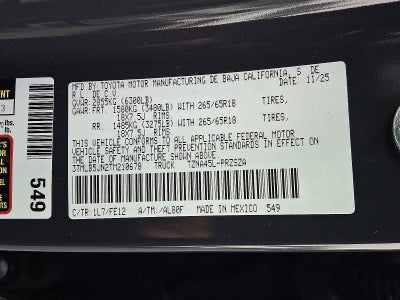 2026 Toyota Tacoma 4WD 4WD SR5 Double Cab 5' Bed AT (GS)