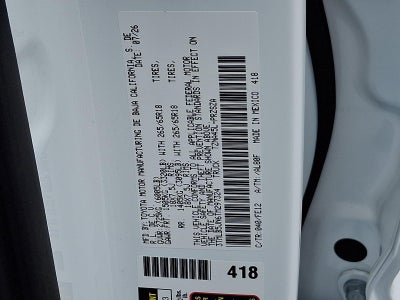 2026 Toyota Tacoma 4WD 4WD TRD Sport Double Cab 5' Bed AT (Natl)