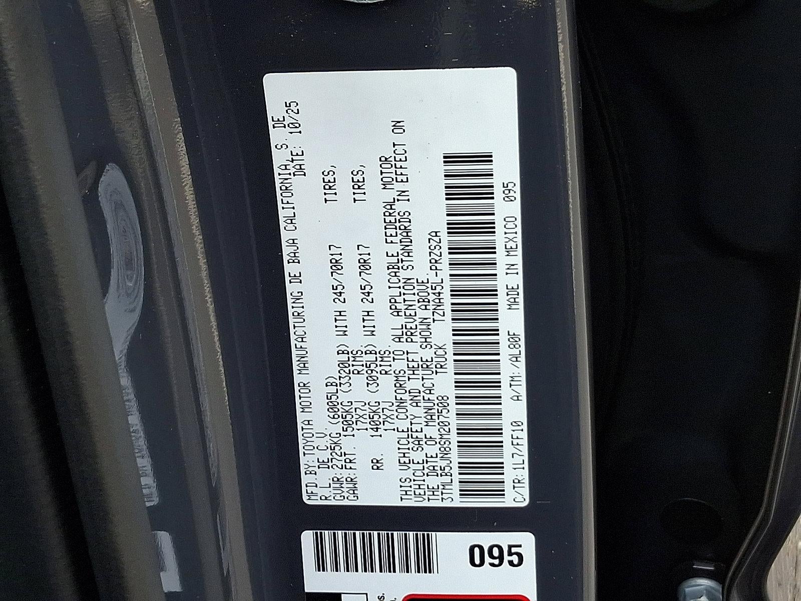 2025 Toyota Tacoma 4WD 4WD SR5 Double Cab 5' Bed AT (GS)