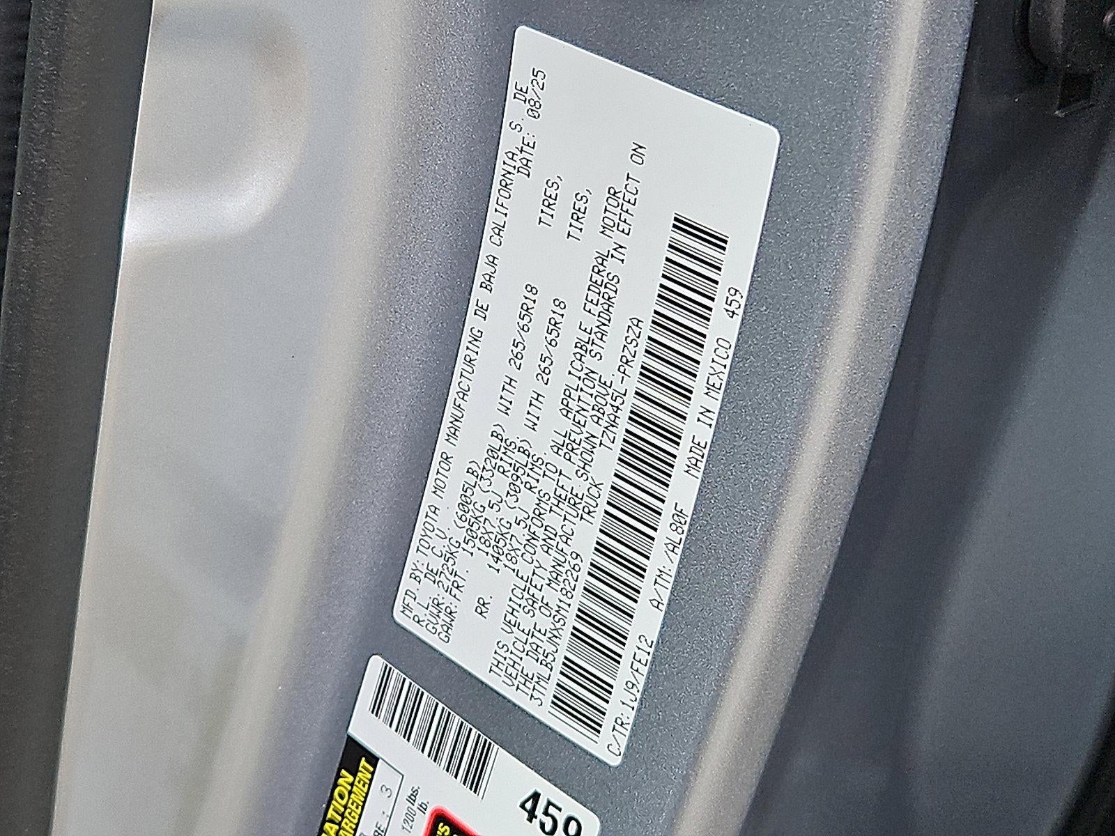 2025 Toyota Tacoma 4WD 4WD TRD Sport Double Cab 5' Bed MT (Natl)