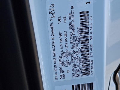 2026 Toyota Tacoma 4WD 4WD SR XtraCab 6' Bed AT (SE)
