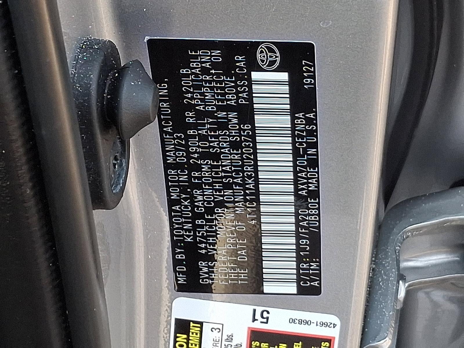 2024 Toyota Camry LE Auto (SE)
