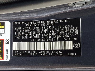 2026 Toyota Camry XSE (Natl)