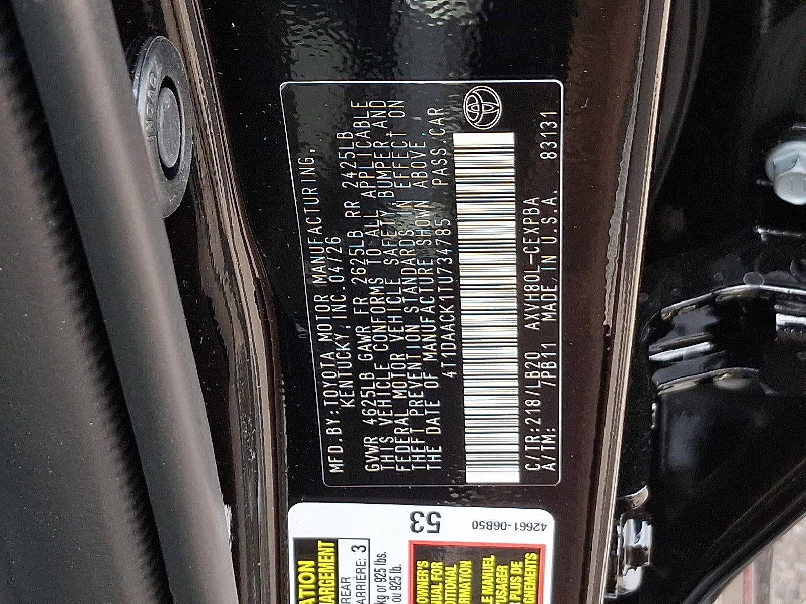 2026 Toyota Camry XSE (Natl)