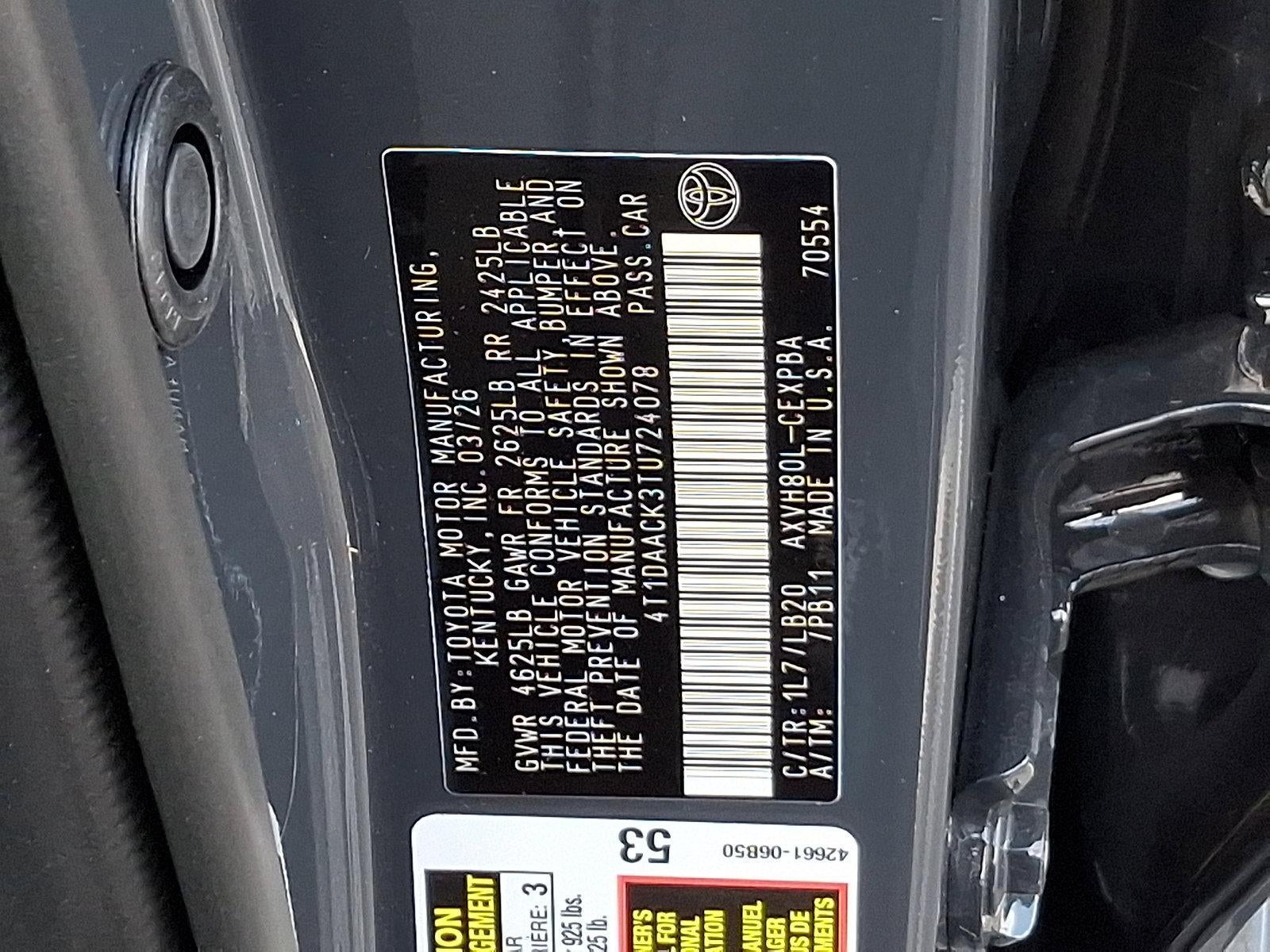 2026 Toyota Camry XSE (Natl)