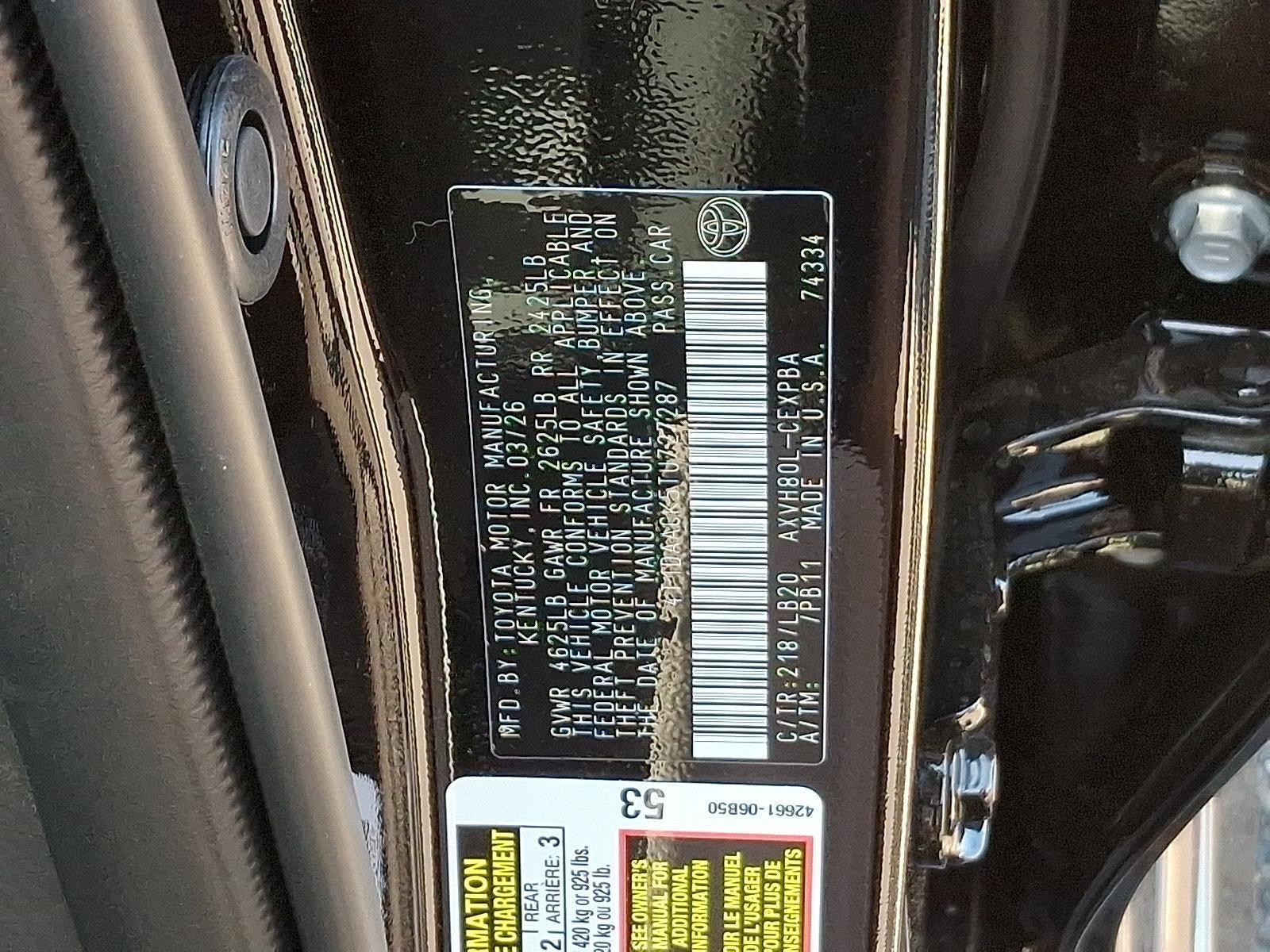2026 Toyota Camry XSE (Natl)
