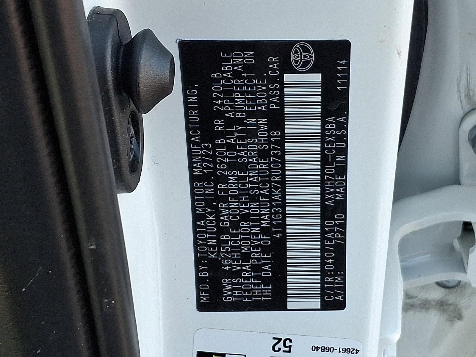 2024 Toyota Camry Hybrid SE CVT (Natl)