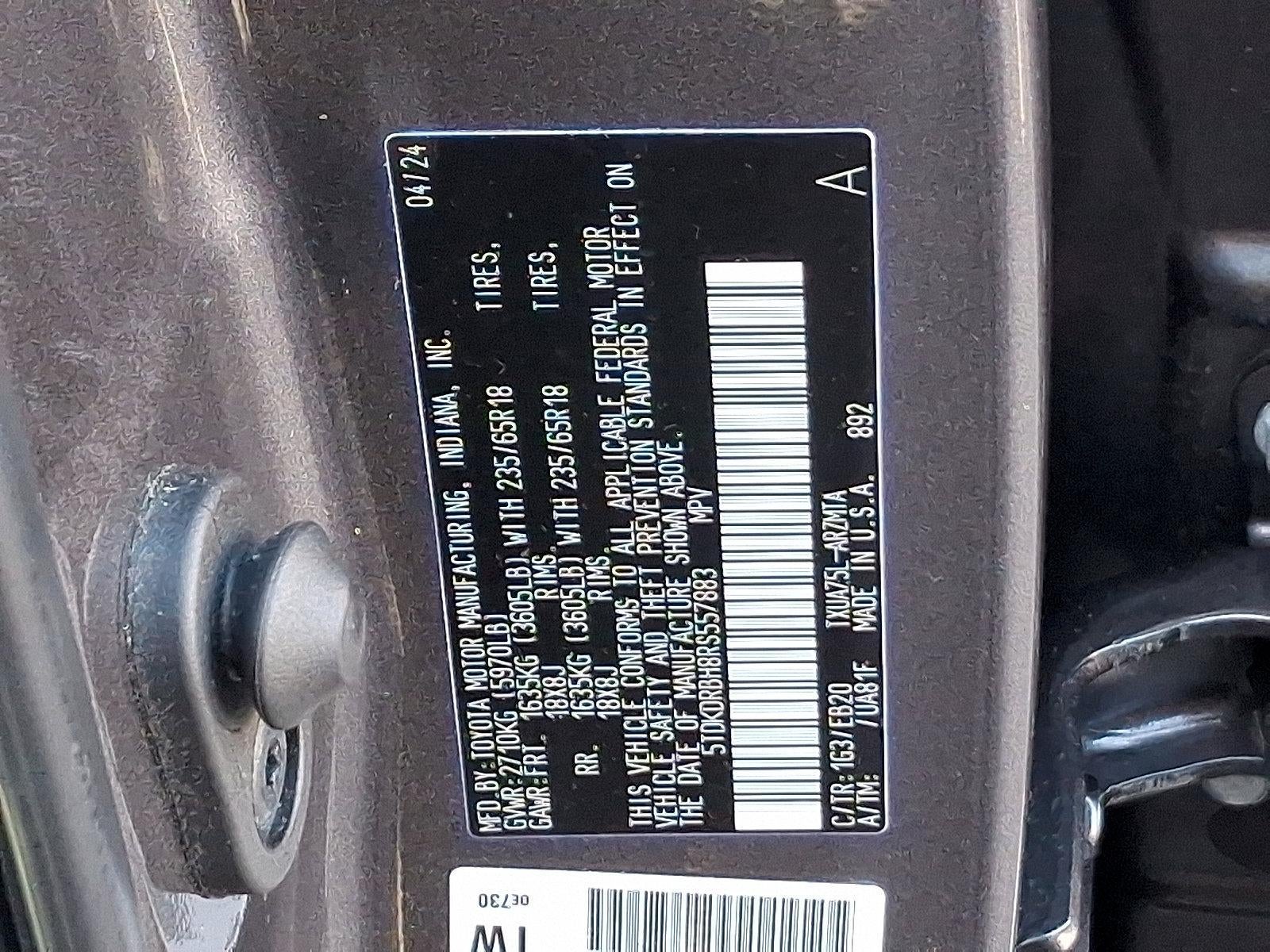 2024 Toyota Highlander XLE AWD (Natl)