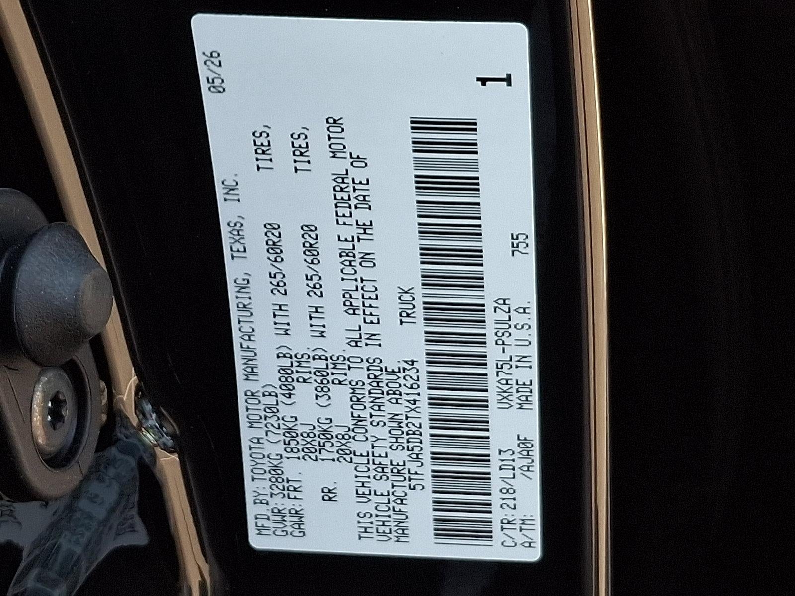 2026 Toyota Tundra 4WD 4WD Limited CrewMax 5.5' Bed (Natl)