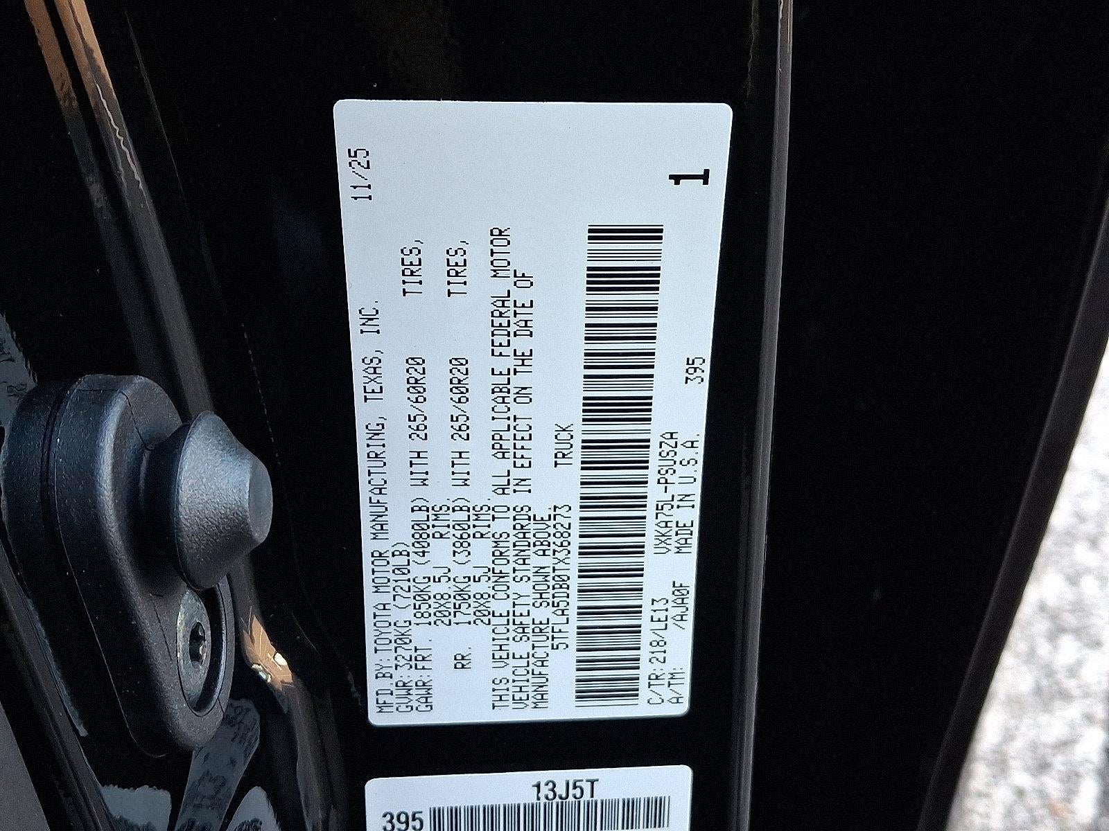 2026 Toyota Tundra 4WD 4WD SR5 CrewMax 5.5' Bed (SE)