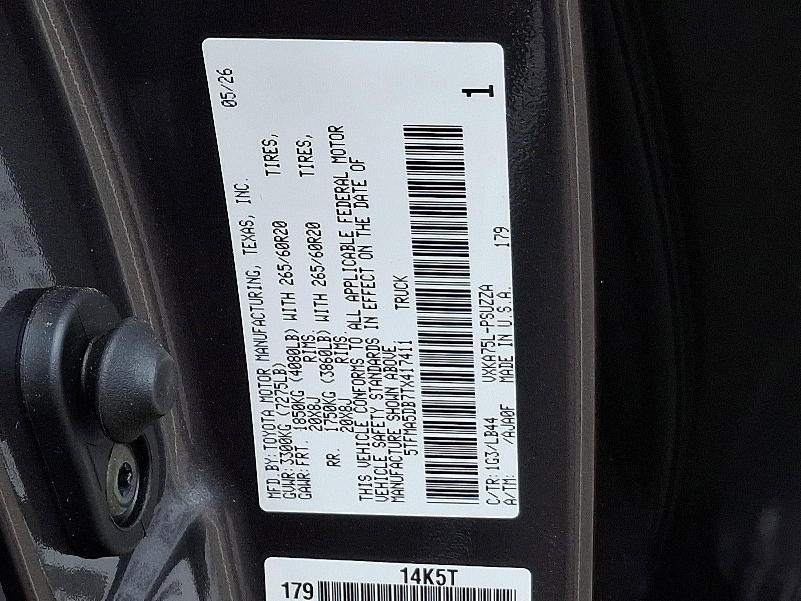 2026 Toyota Tundra 4WD 4WD 1794 Edition CrewMax 5.5' Bed (Natl)