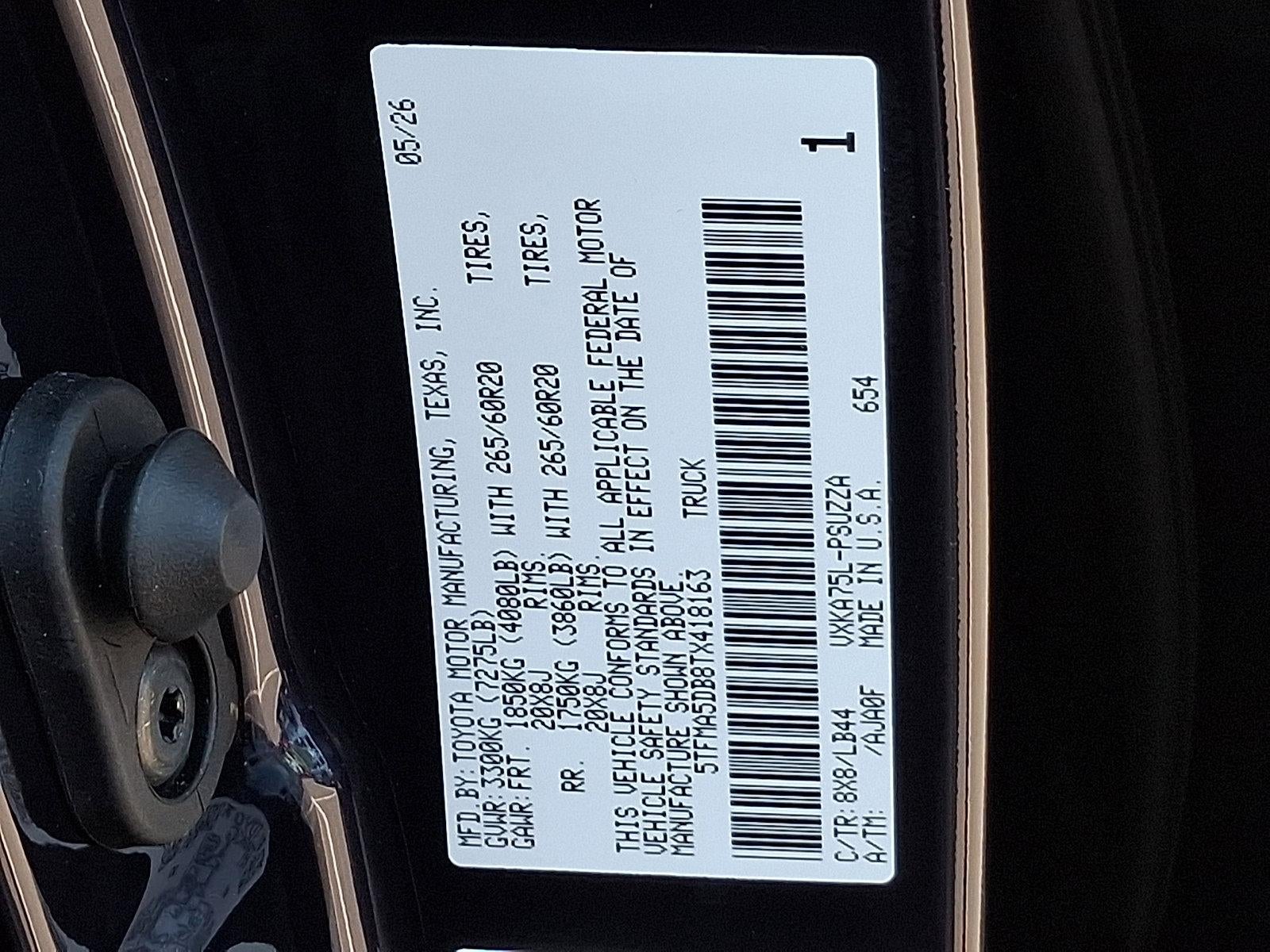 2026 Toyota Tundra 4WD 4WD 1794 Edition CrewMax 5.5' Bed (Natl)