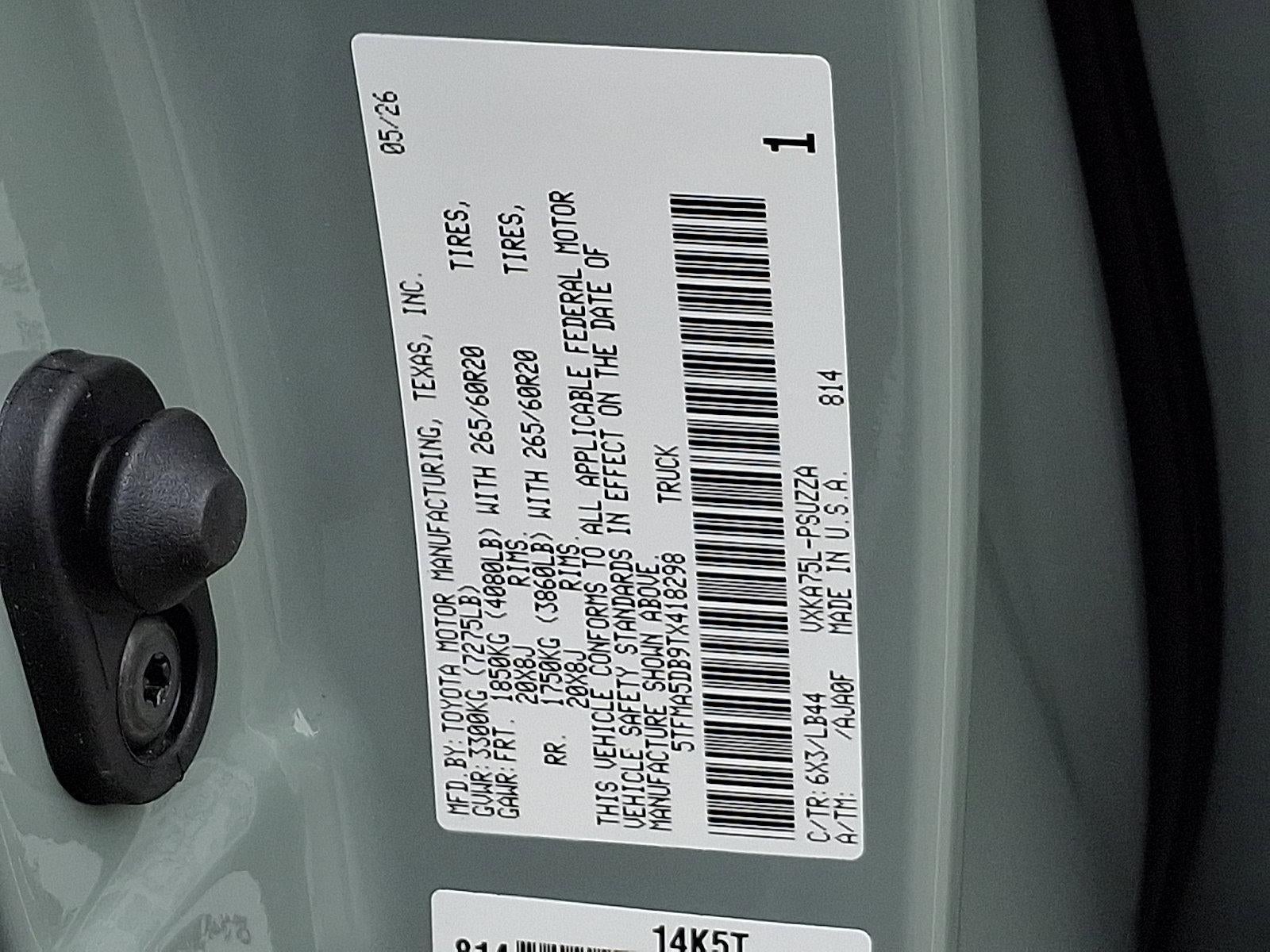 2026 Toyota Tundra 4WD 4WD 1794 Edition CrewMax 5.5' Bed (Natl)