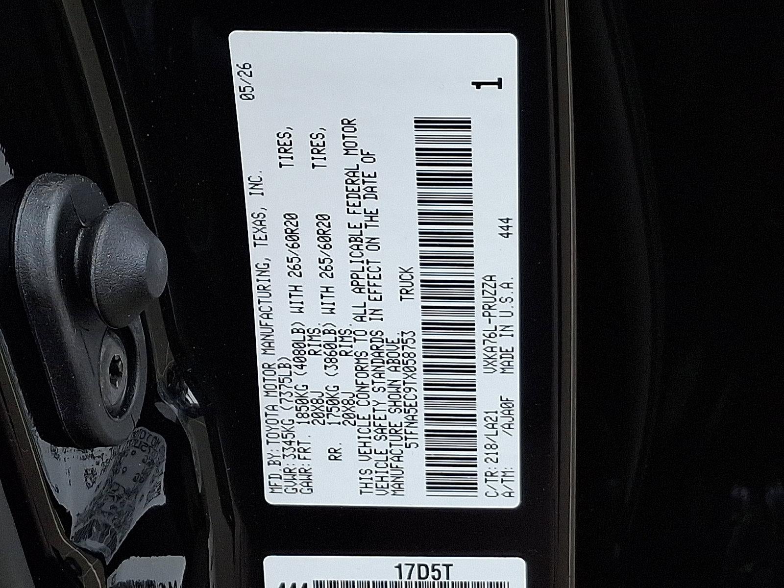 2026 Toyota Tundra 4WD 4WD Platinum CrewMax 6.5' Bed (Natl)