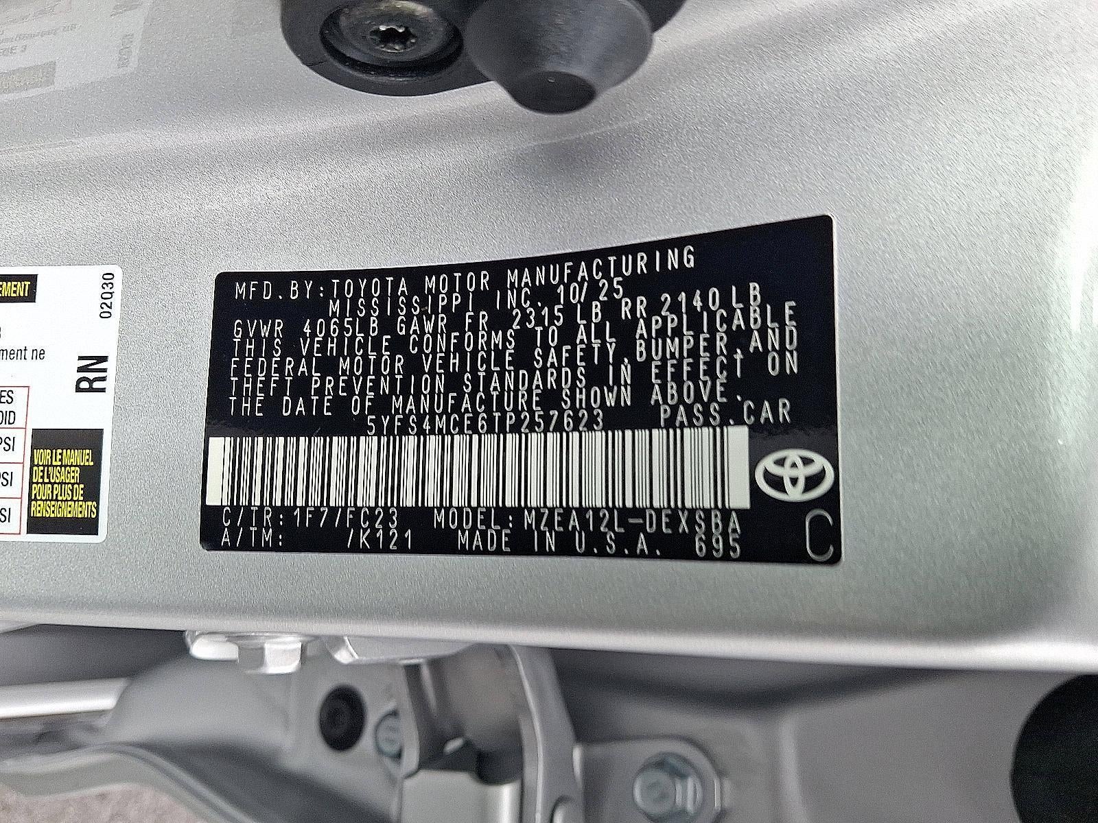 2026 Toyota Corolla SE CVT (Natl)