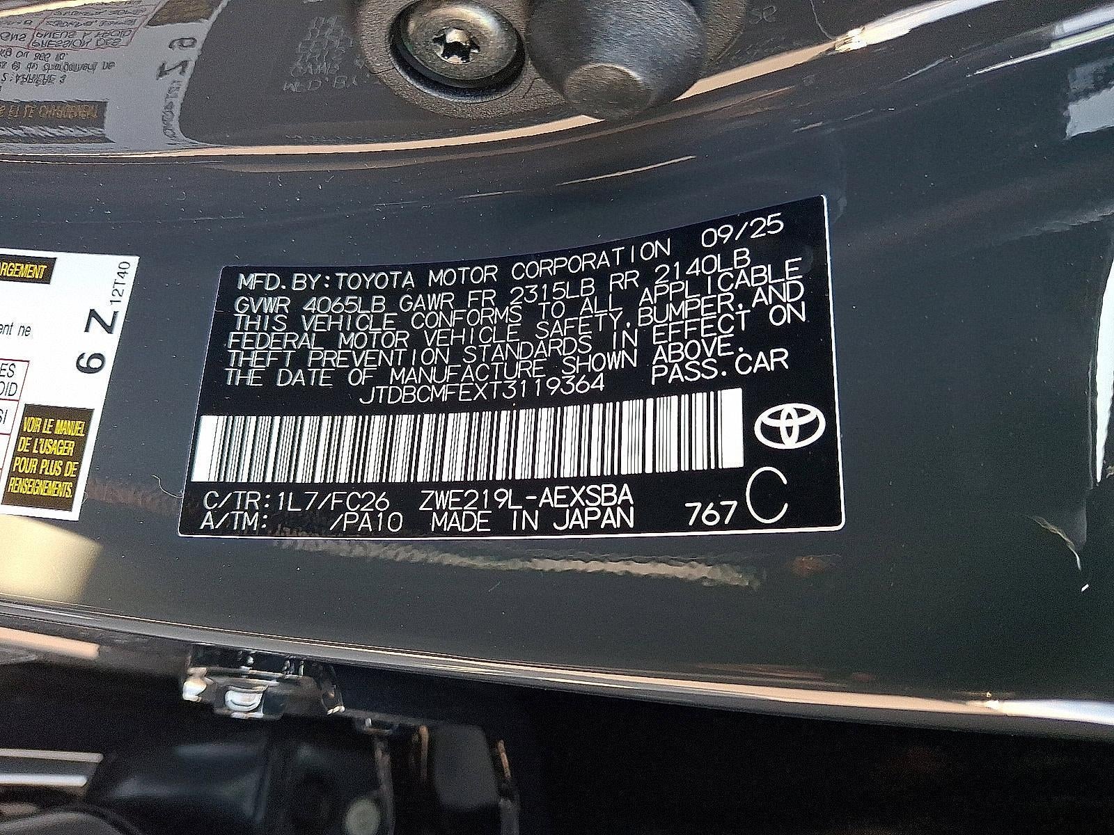 2026 Toyota Corolla Hybrid SE FWD (Natl)