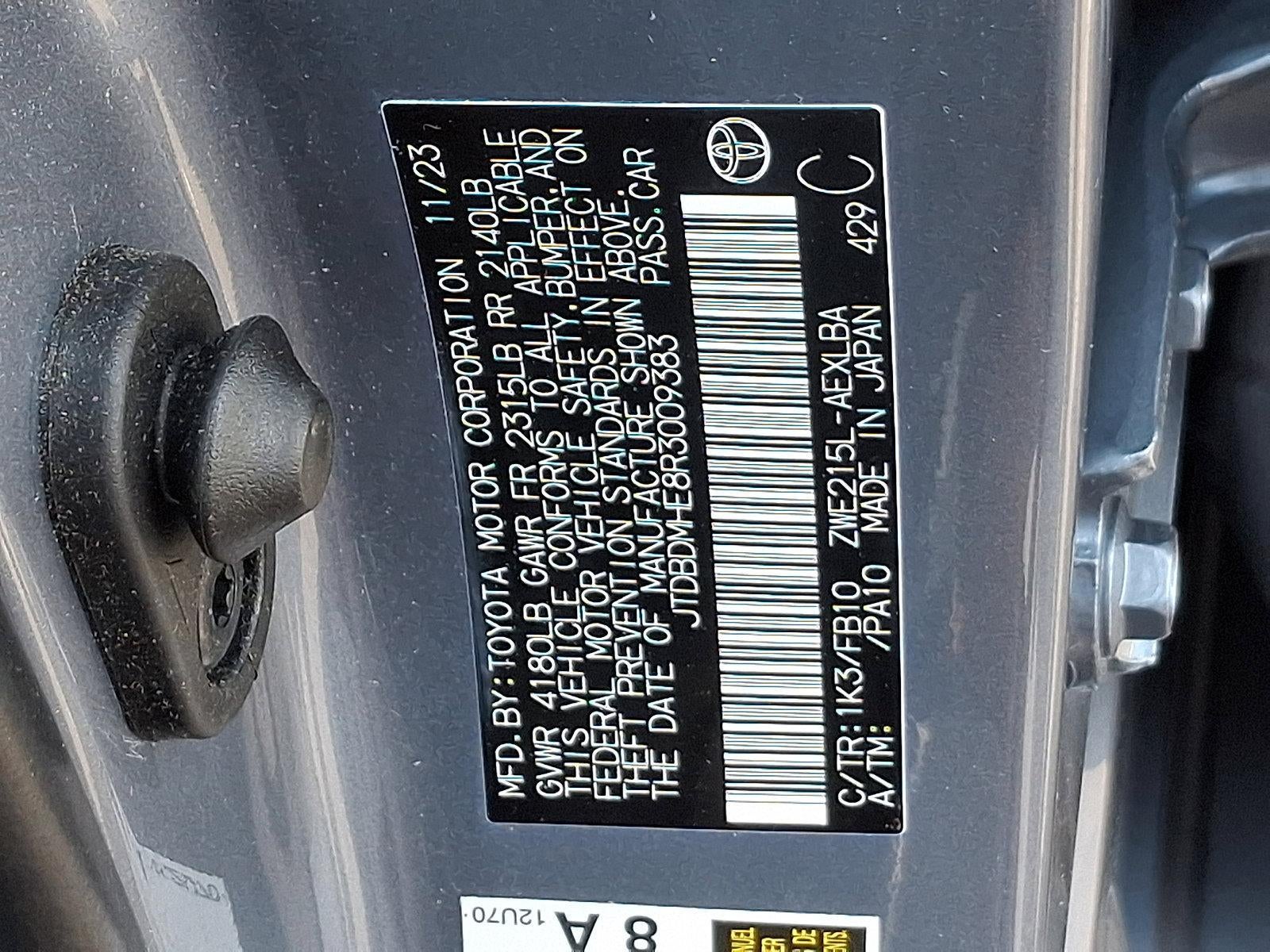 2024 Toyota Corolla Hybrid LE AWD (Natl)