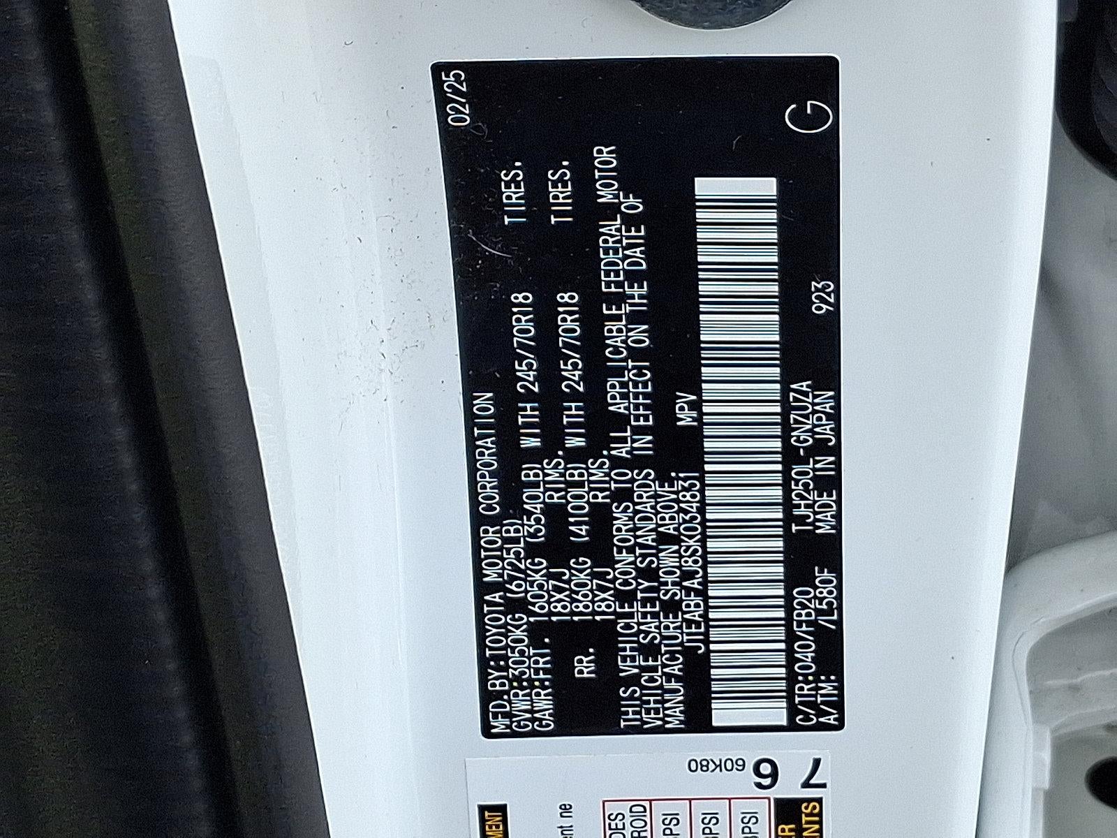 2025 Toyota Land Cruiser 1958 4WD (Natl)