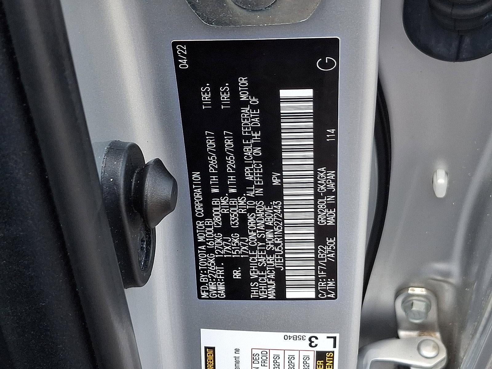 2022 Toyota 4Runner SR5 Premium 2WD (Natl)