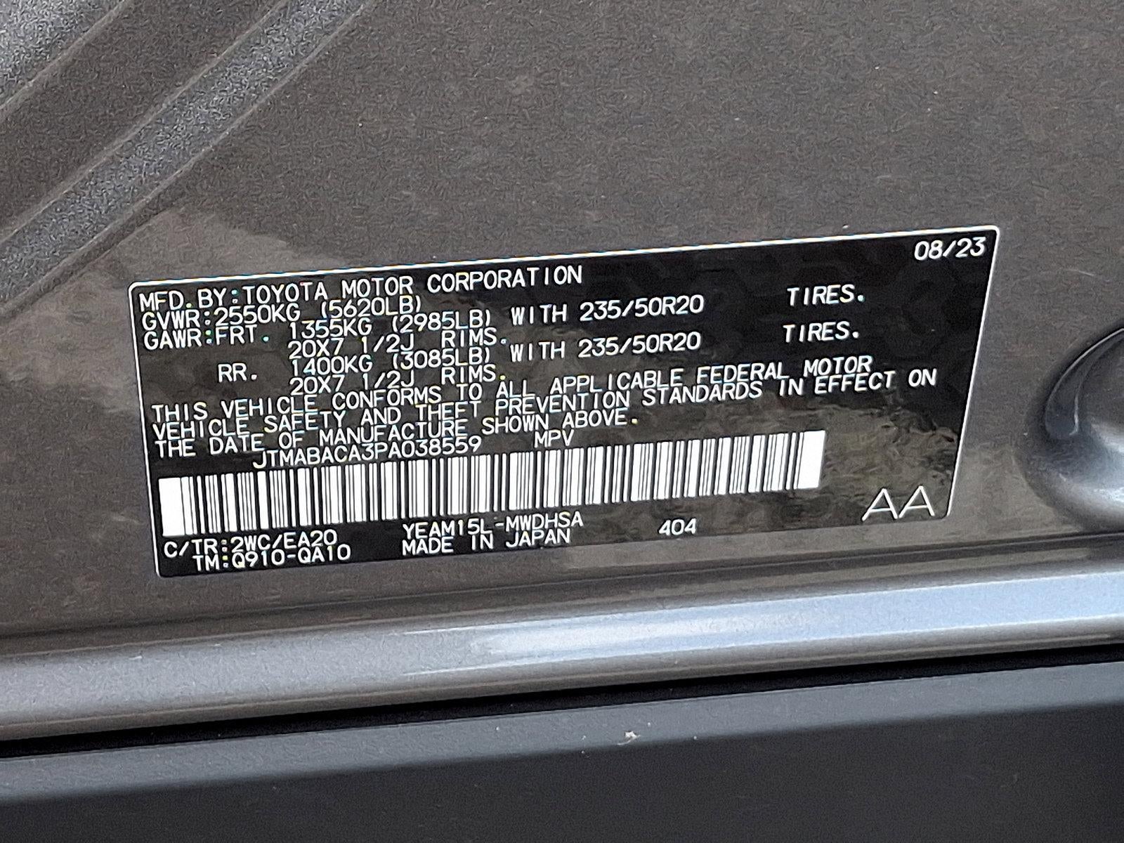 2023 Toyota bZ4X Limited AWD (Natl)