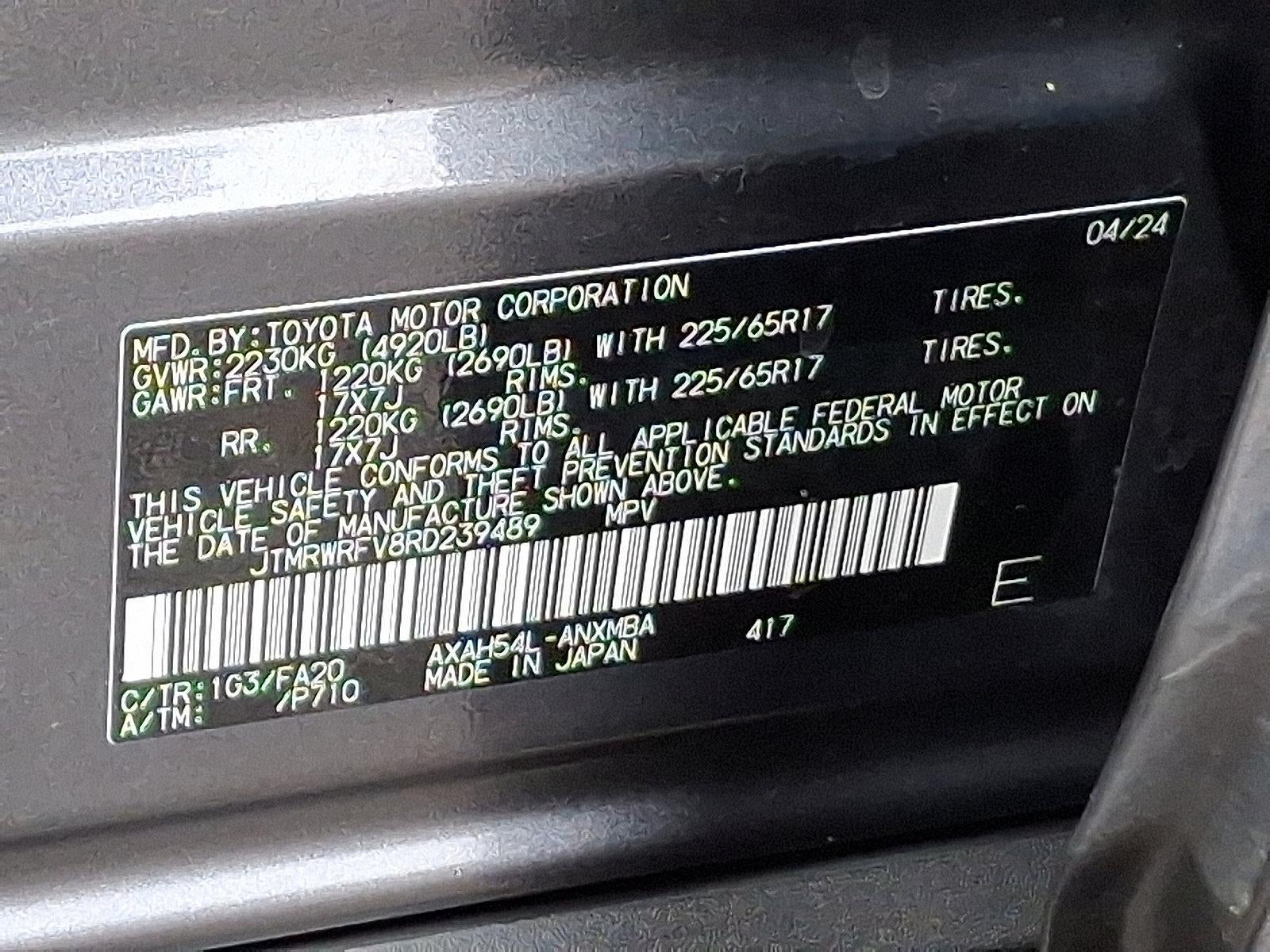 2024 Toyota RAV4 Hybrid XLE AWD (Natl)