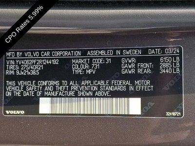 2024 Volvo XC90 B6 AWD Ultimate Bright Theme 7P
