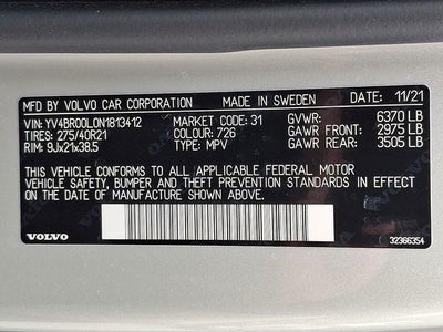 2022 Volvo XC90 Recharge Plug-In Hybrid T8 eAWD PHEV Inscription 6P