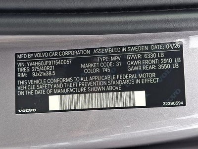 2026 Volvo XC90 Plug-In Hybrid T8 AWD Ultra 6-Seater