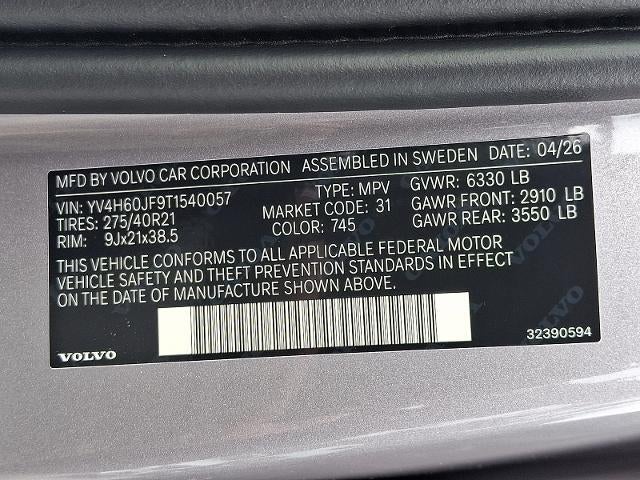 2026 Volvo XC90 Plug-In Hybrid T8 AWD Ultra 6-Seater