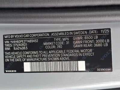 2026 Volvo XC90 Plug-In Hybrid T8 AWD Plus 7-Seater