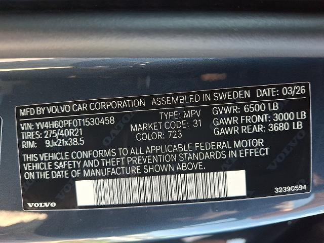 2026 Volvo XC90 Plug-In Hybrid T8 AWD Ultra 7-Seater