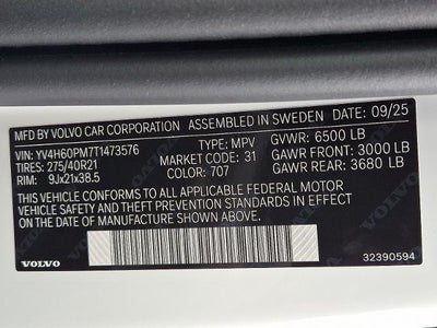 2026 Volvo XC90 Plug-In Hybrid T8 AWD Ultra Dark Theme 7-Seater