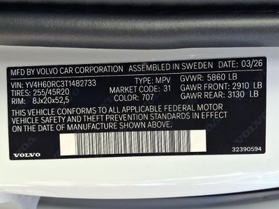 2026 Volvo XC60 Plug-In Hybrid T8 AWD Plus