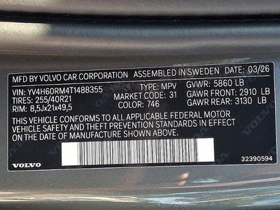 2026 Volvo XC60 Plug-In Hybrid T8 AWD Ultra