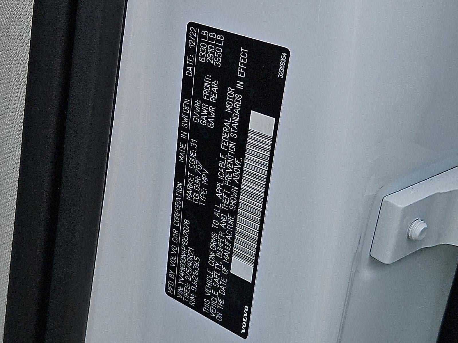 2023 Volvo XC90 Recharge Plug-In Hybrid T8 eAWD PHEV Plus 6P