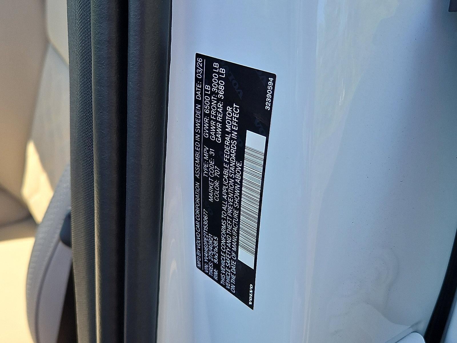 2026 Volvo XC90 Plug-In Hybrid T8 AWD Plus 7-Seater