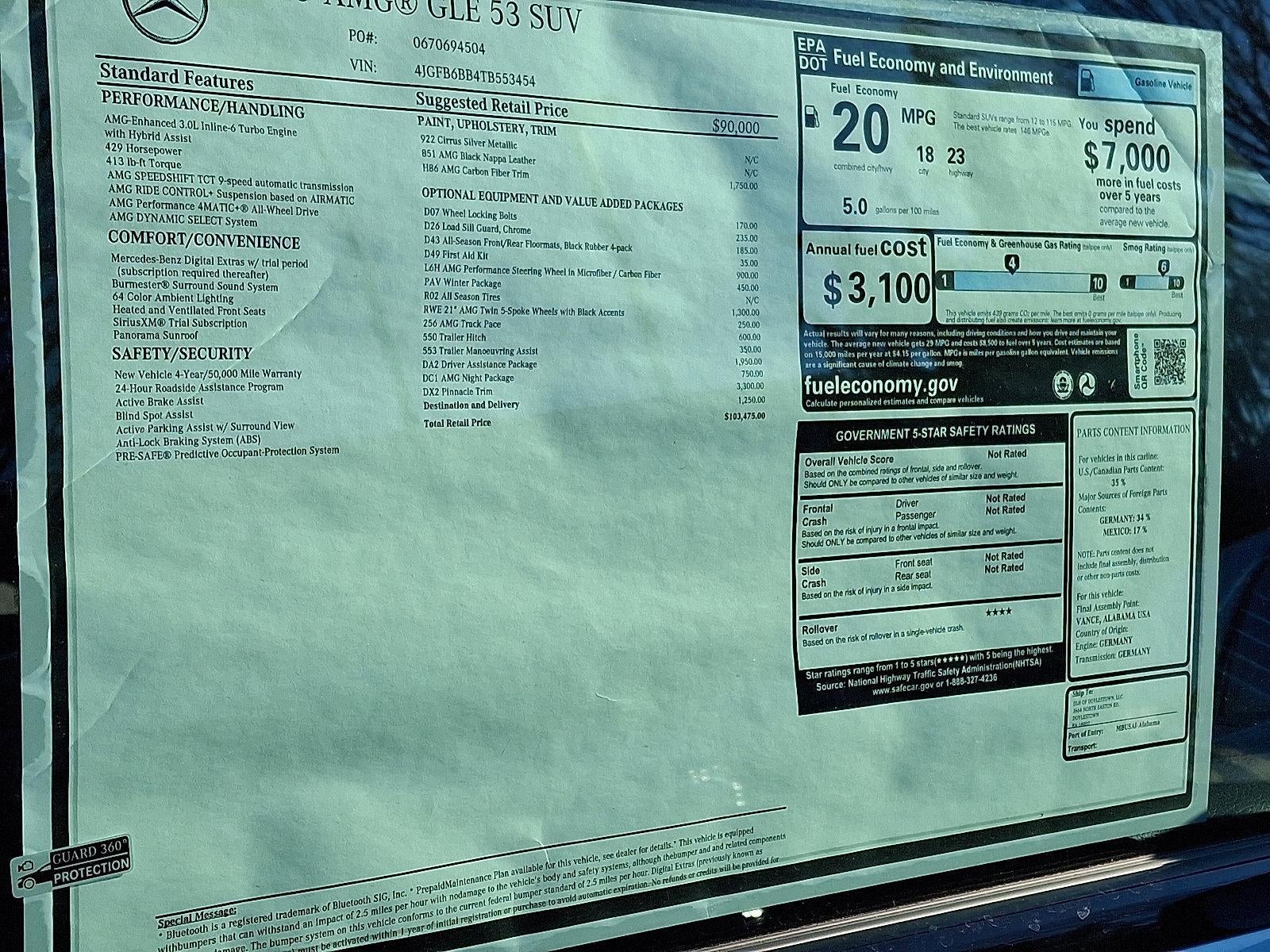 2026 Mercedes-Benz GLE AMG® GLE 53 4MATIC®+ SUV