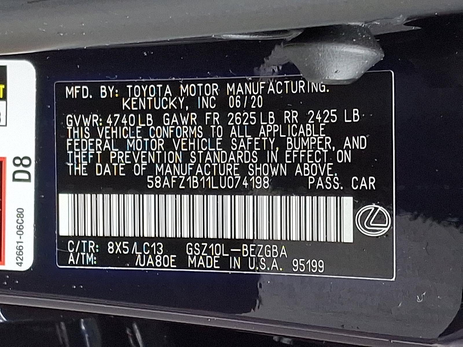 2020 Lexus ES 350 Ultra Luxury FWD