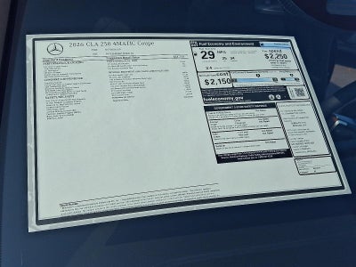 2026 Mercedes-Benz CLA CLA 250 4MATIC® Coupe